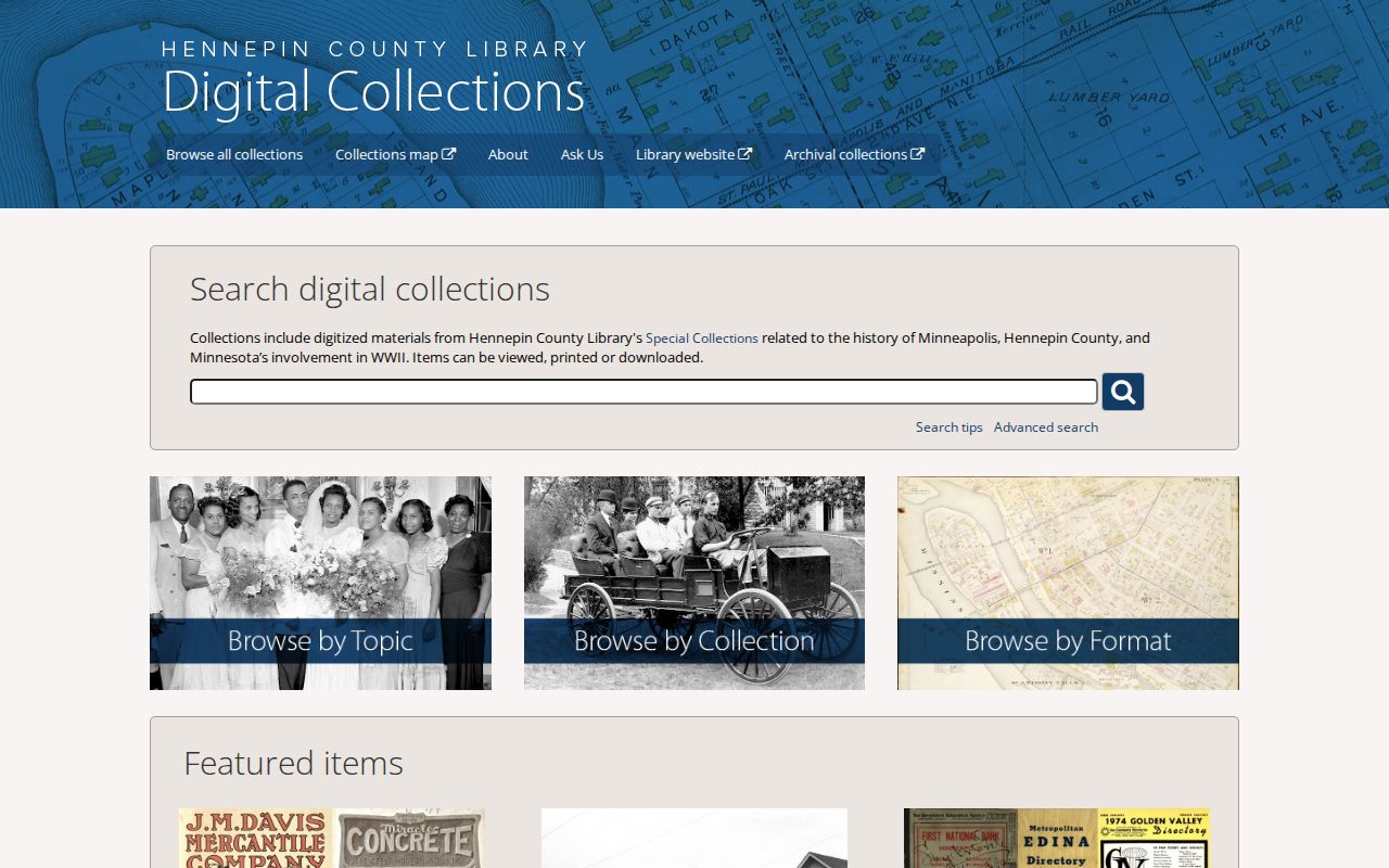 Columbia Heights city directory lead in Hennepin digital collections
