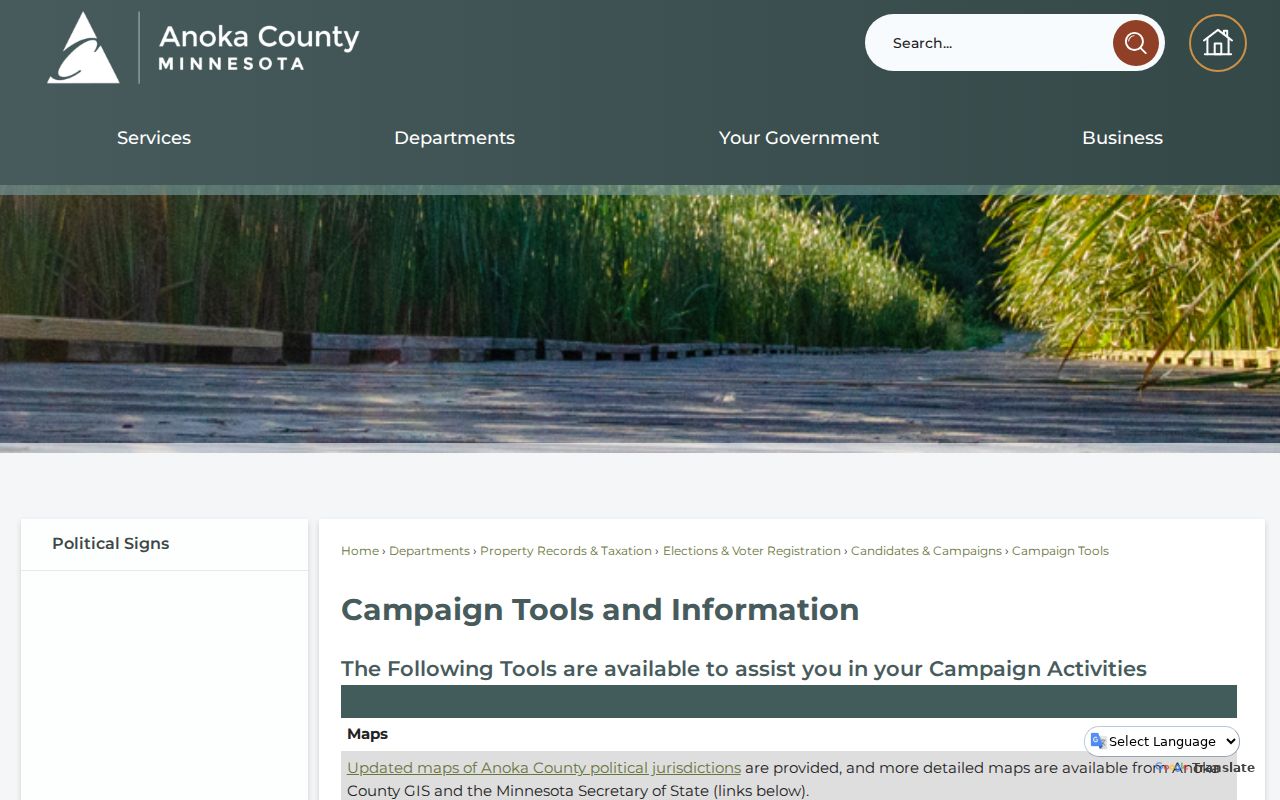 Columbia Heights neighbors precinct geography through Anoka County Campaign Tools