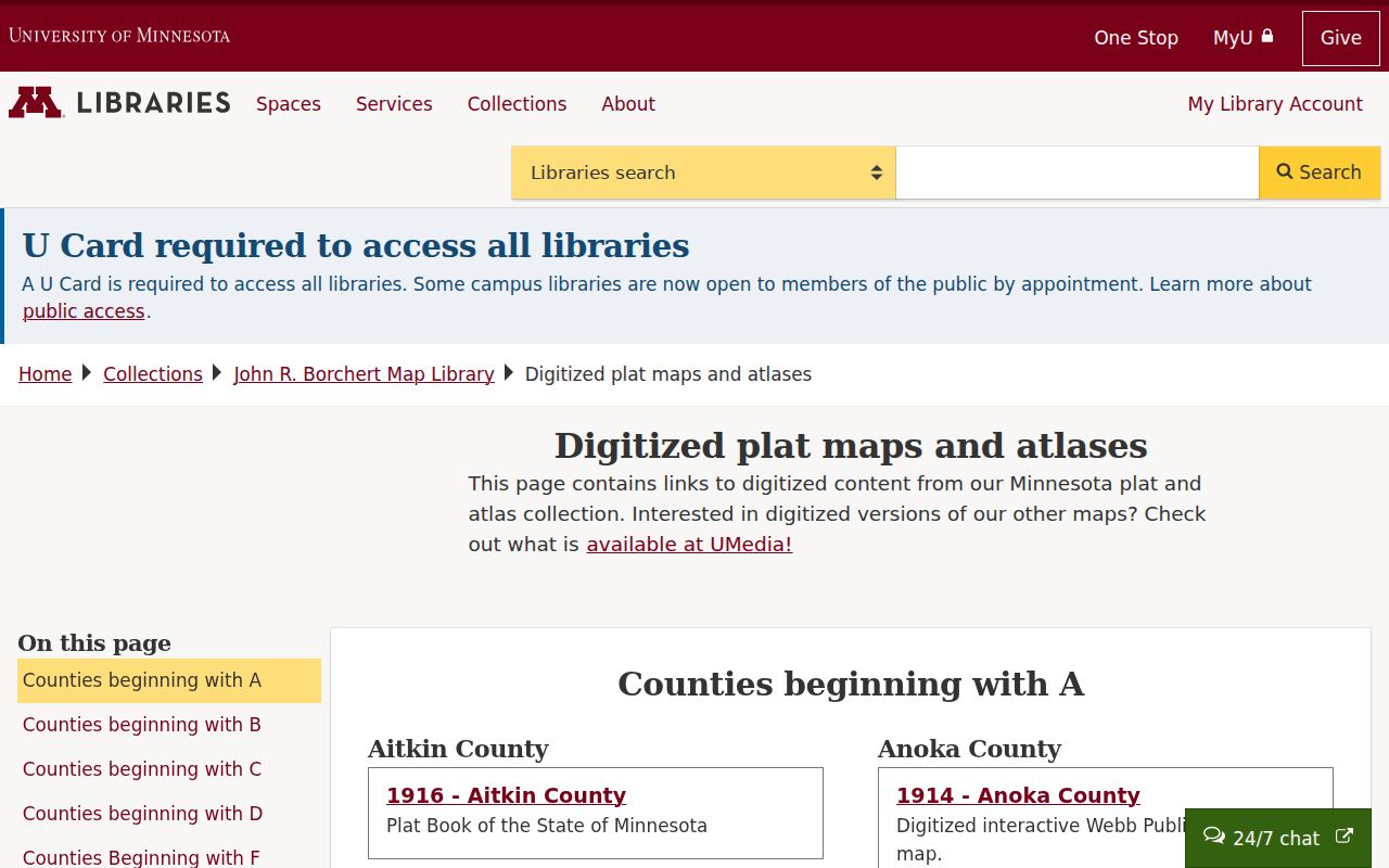 Columbia Heights street directory source showing University of Minnesota plat map collections